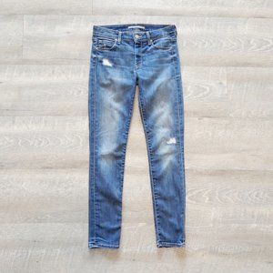 Vince Womens Designer Jeans Distressed Patch